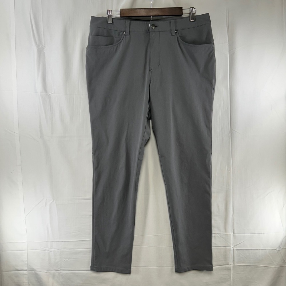 Lululemon ABC Pant Slim Mens 34 Gray Warpstreme 5-Pocket Technical Chino